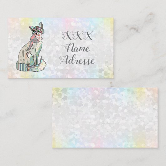 Musterkatze Visitekaartje (Voorkant / Achterkant)