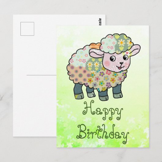 Musterlämmchen Briefkaart (Voorkant / Achterkant)