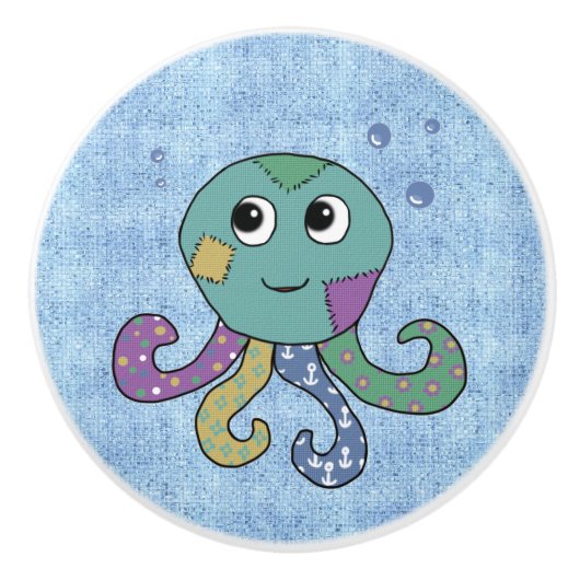 Musteroktopus Keramische Knop (Voorkant)