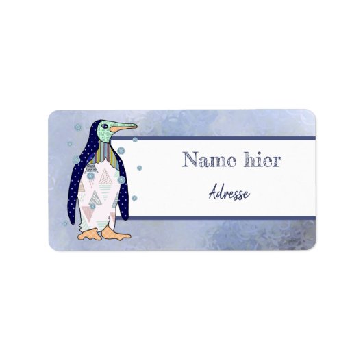 Musterpinguin Adressaufkleber Etiket (Voorkant)