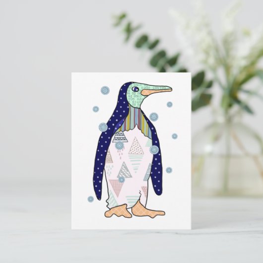 Musterpinguïn Briefkaart (Staand voorkant)