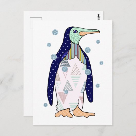 Musterpinguïn Briefkaart (Voorkant / Achterkant)