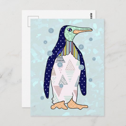 Musterpinguïn Briefkaart (Voorkant / Achterkant)