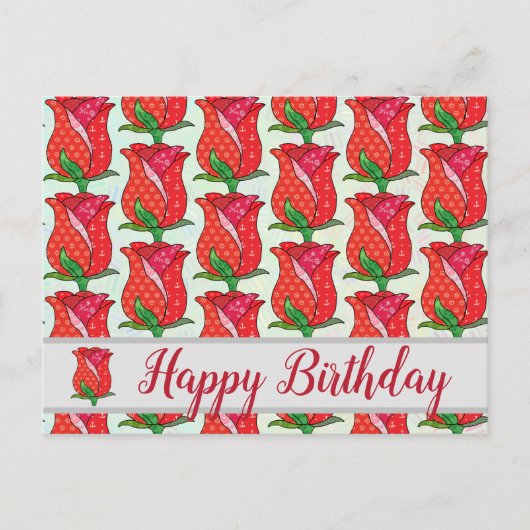 Musterroos Briefkaart (Voorkant)