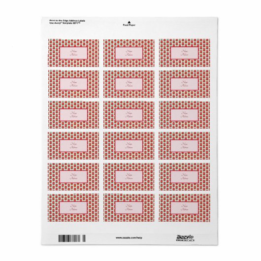 Musterroos Etiket (Full Sheet)