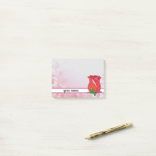 Musterrose , personalisiert post-it® notes (Op bureau)