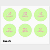 MUSTLOVEORGANIC RONDE STICKER (Vel)