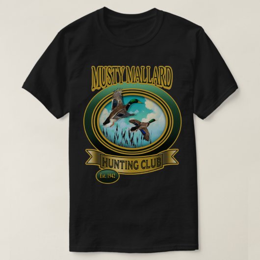 Musty Mallard Hunt Club T-shirt (Design voorkant)