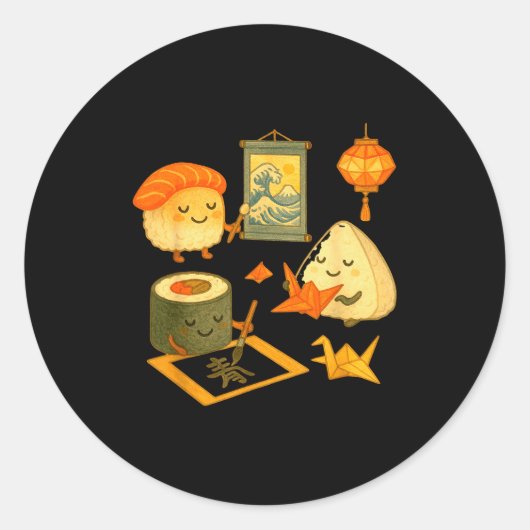 Musubi Dreams Of Art Ronde Sticker (Voorkant)