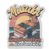 Musubi Hawaii Heetste Rijstbroodje Sticker (Voorkant)