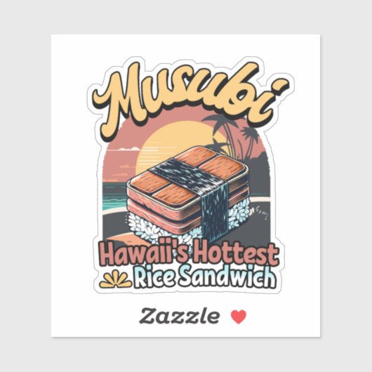 Musubi Hawaii Heetste Rijstbroodje Sticker (Vel)
