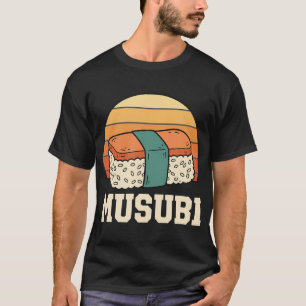 Musubi Hawaiian Musubi Retro Sunset Sushi Rijst Sn T-shirt