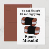 Musubi laat me genieten van mijn spammusubi briefkaart (Voorkant / Achterkant)