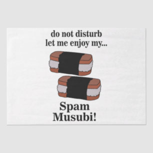 Musubi laat me genieten van mijn spammusubi tissuepapier