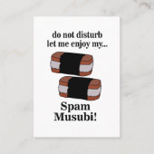Musubi laat me genieten van mijn spammusubi visitekaartje (Voorkant)