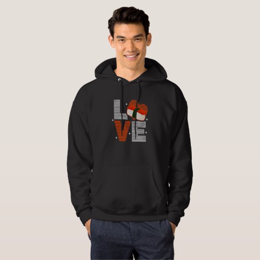 Musubi Love Sushi Chef Hawaiian Japans eten Hoodie (Voorkant volledig)