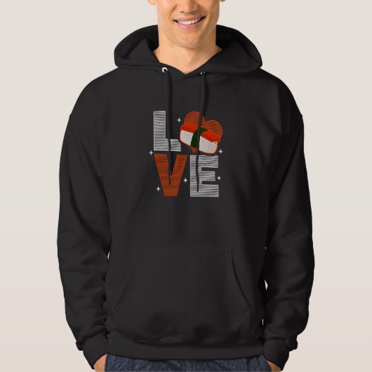 Musubi Love Sushi Chef Hawaiian Japans eten Hoodie (Voorkant)