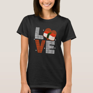 Musubi Love Sushi Chef Hawaiian Japans eten T-shirt
