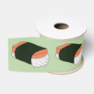 Musubi Sushi Hawaiaans eten patroon Grosgrain Lint