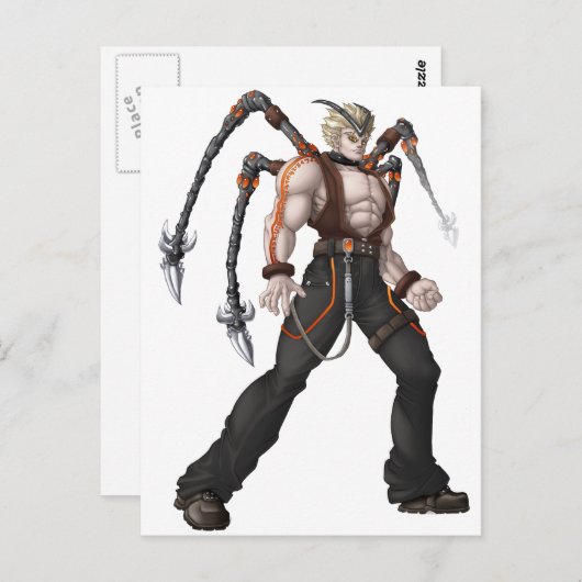 Mutant Anime Hero Briefkaart (Voorkant / Achterkant)