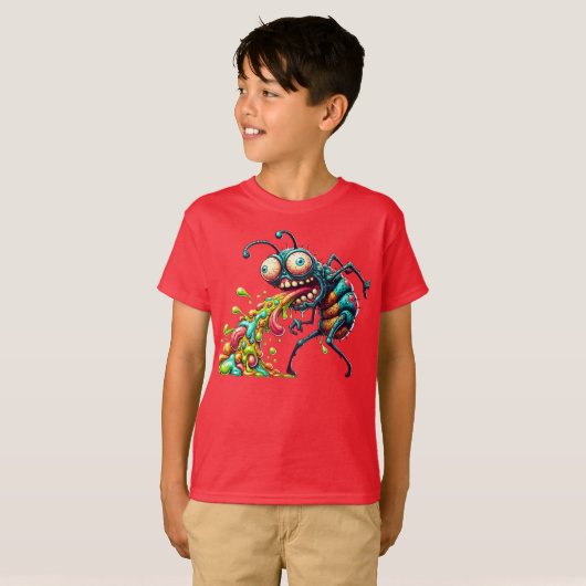 Mutant Bug Puke-aanval T-shirt (Voorkant volledig)