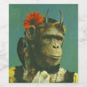 Mutant Chimp Wijnlabel Wijn Etiket (Enkel label)