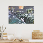 Mutant landschap ' Fulcontrast ' Poster (Keuken)