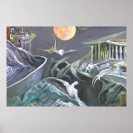 Mutant landschap ' Fulcontrast ' Poster