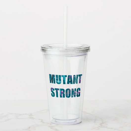 Mutant Strong DNA Letters Acryl Drinkbeker (Voorkant)