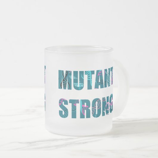 Mutant Strong Helix DNA Matglas Koffiemok (Voorkant rechts)