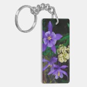Mutante Akelei Wilde Bloemen Sleutelhanger (Voorkant Links)