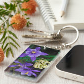 Mutante Akelei Wilde Bloemen Sleutelhanger (Voorkant Rechts)