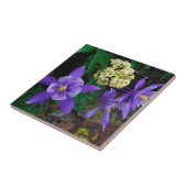 Mutante Akelei Wilde Bloemen Tegeltje (Zijkant)