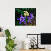 Mutante Aquilega-wildbloemen Poster (Thuiskantoor)