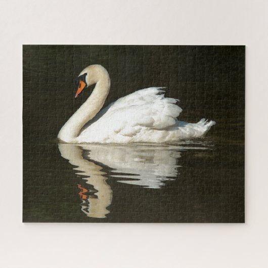 Mute Swan Bird Pond Wilddieren Jigzaag Puzzle Legpuzzel (Horizontaal)