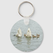 Mute Swan Famly Sleutelhanger (Voorkant)