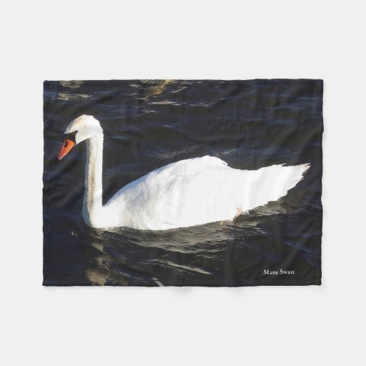 Mute Swan fleece deken (Voorkant (Horizontaal))