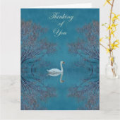 Mute Swan Kaart (Gele Bloem)