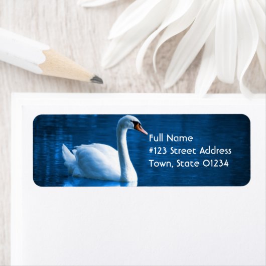 Mute Swan-mailinglabel Etiket (Insitu)