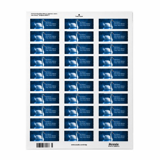 Mute Swan-mailinglabel Etiket (Full Sheet)