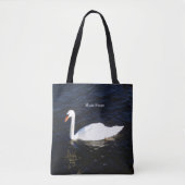 Mute Swan over de canvas tas (Voorkant)