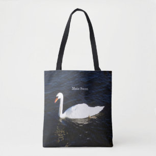 Mute Swan over de canvas tas