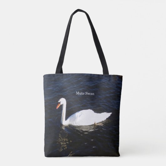 Mute Swan over de canvas tas (Achterkant)