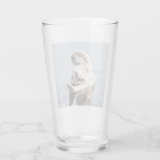 Mute Swan Preening Glas (Achterkant)