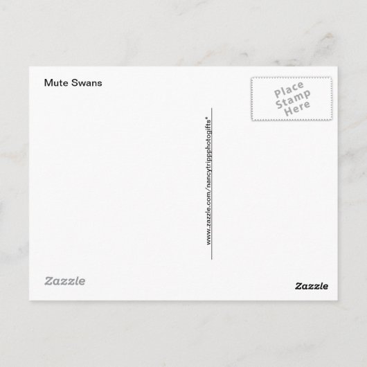 Mute White Swan Photo Mirror Afbeelding Effect Briefkaart (Achterkant)