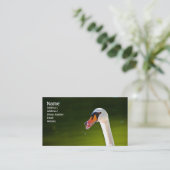 Mute zwaan-kaart visitekaartje (Staand voorkant)
