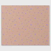 Muted Apricot Balloon Flower Floral Pattern Cadeaupapier (Vlak)