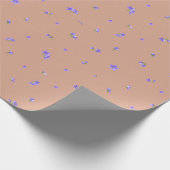 Muted Apricot Balloon Flower Floral Pattern Cadeaupapier (Hoek)