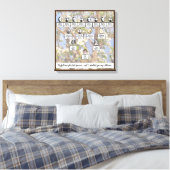 Muted Blossoming Family Tree Quote Canvas Afdruk (Insitu (Slaapkamer))