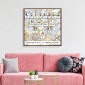 Muted Blossoms stamboom Vier Generaties Quote Canvas Afdruk (Insitu (Woonkamer))